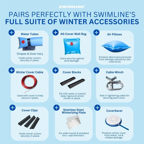 Swimline Hydrotools 25x50' Super Guard Winter Poolabdeckung, unterirdische Pools - Bild 5 von 7