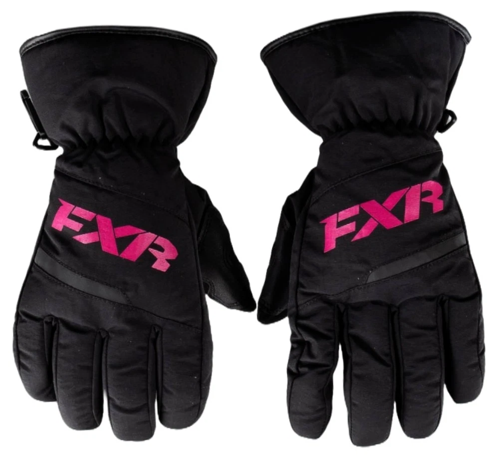 FXR Octane Youth Snow Gloves Black/Fuchsia SM