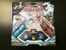 Mattel Jakks 2012 Monsuno Core Quickforce + Spiderwolf 2 Figure Combat Confezione da 2