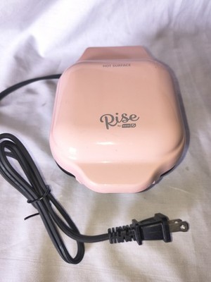Rise By Dash Mini Heart Waffle Maker Pink 4'' Cooking Non-Stick Surface