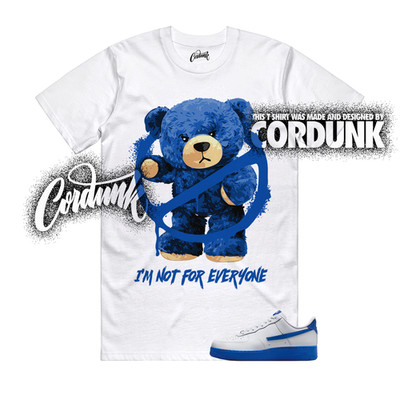 Air Force 1 Game Royal Blue White Hyper Dunk Low T Shirt Match NOT