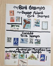 Bird Stamps (18) Japan-Poland-Canada-Australia-Mongolia-Uruguay-Mongolia