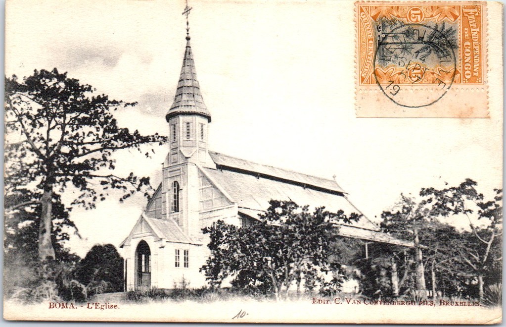 BELGIAN CONGO - BOMA - the church (stamps & stamps)