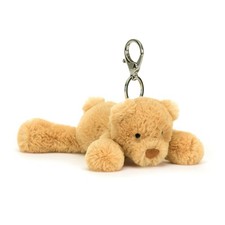 Plush Teddy Bear Bag Charm Keychain - 3" Smudge Bear - Cute Gift Idea for Kids