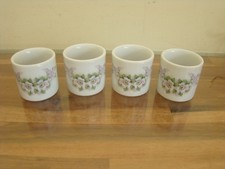 Vintage Purple Floral Napkin Rings ~Porcelain~ Liette Int'l Set of 4 USA