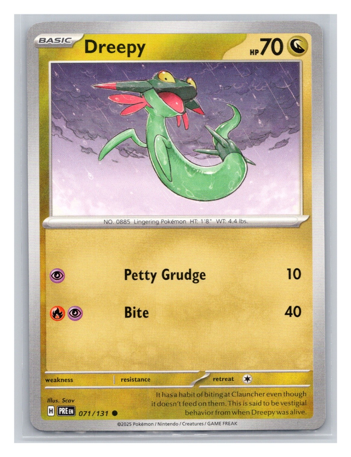 Pokémon TCG Dreepy 071/131 SV: Prismatic Evolutions Normal NM