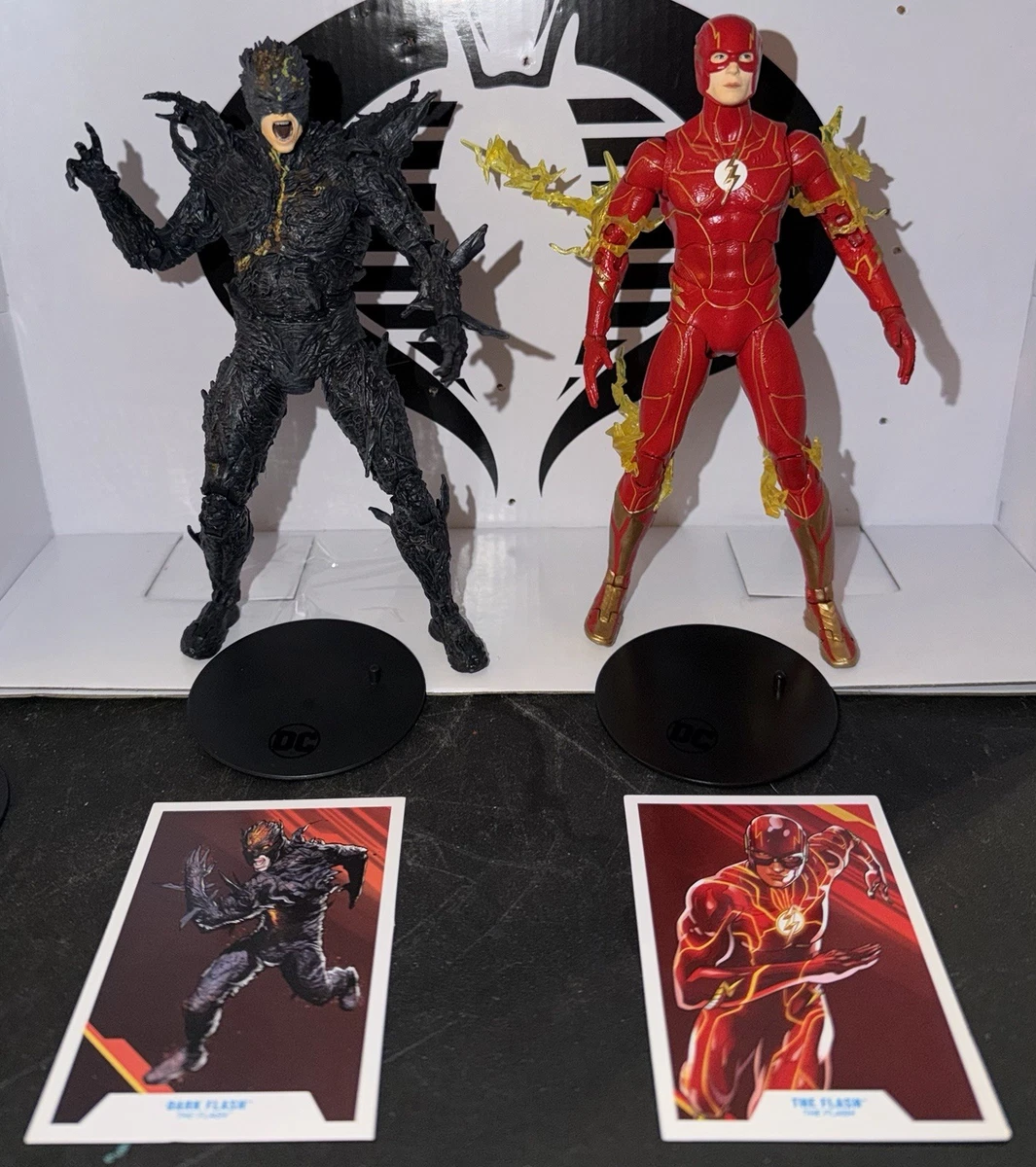 DC MCFARLANE MULTIVERSE “THE FLASH” MOVIE FLASH & DARK FLASH! LOOSE & COMPLETE