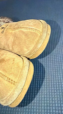BEARPAW Loki II Womens Suede Faux Fur Lined Mule Slipper Beige US 10