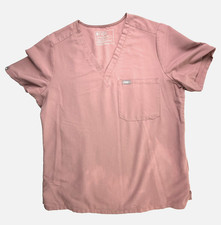 Figs Technical Collection large mauve scrubs top medical EUC