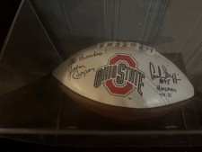 Ohio State Buckeyes John Cooper And Archie Griffin Autographed Football
