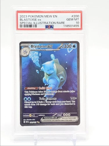 BLASTOISE EX 2023 POKEMON 151 SPECIAL ILLUSTRATION RARE 200/165 PSA 10 Q4444