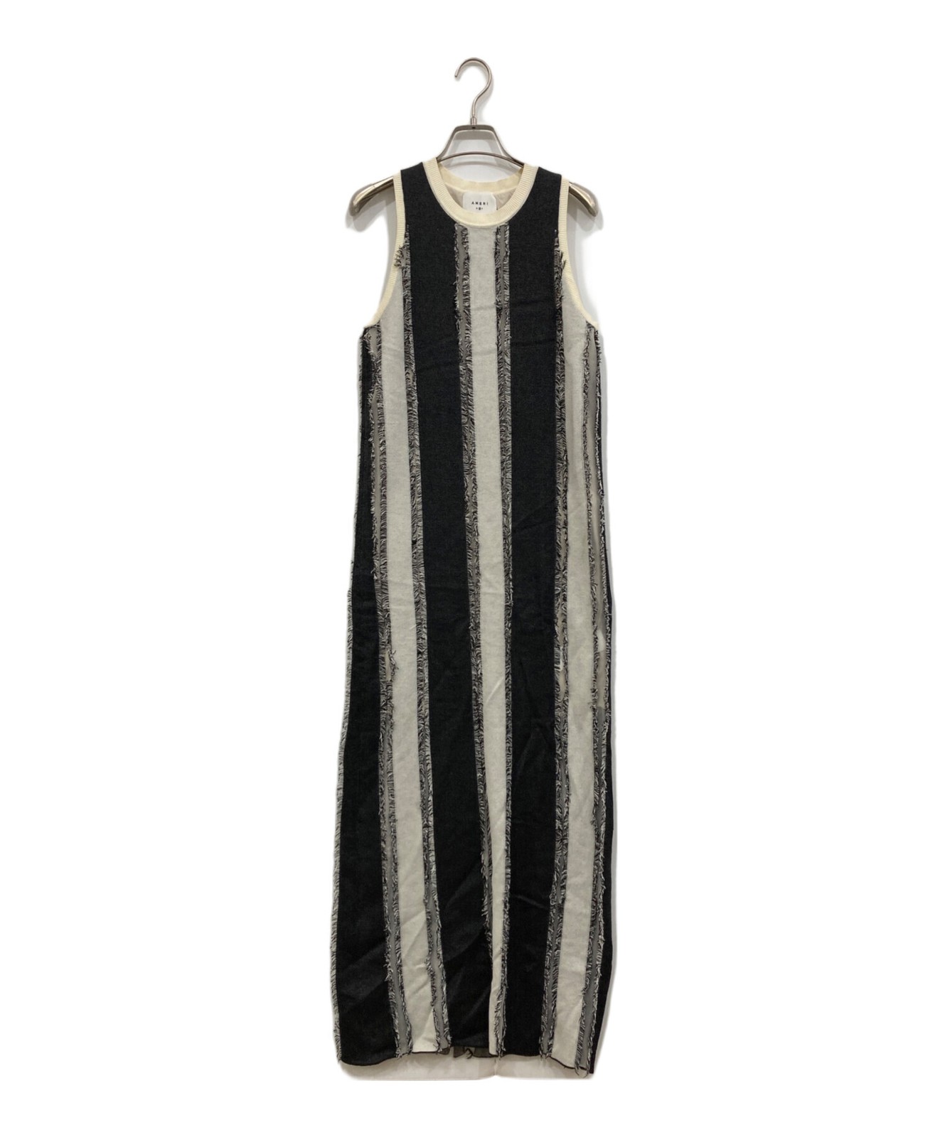 Ameri/ (Ameri) MULTI STRIPE JACQUARD DRESS Black … - image 1