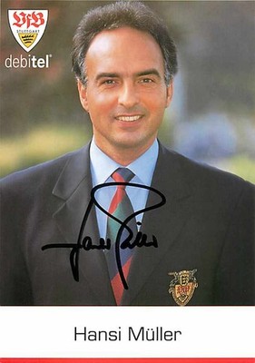 Hansi Müller original autograph card VfB Stuttgart - approx. 10 cm x 15 cm