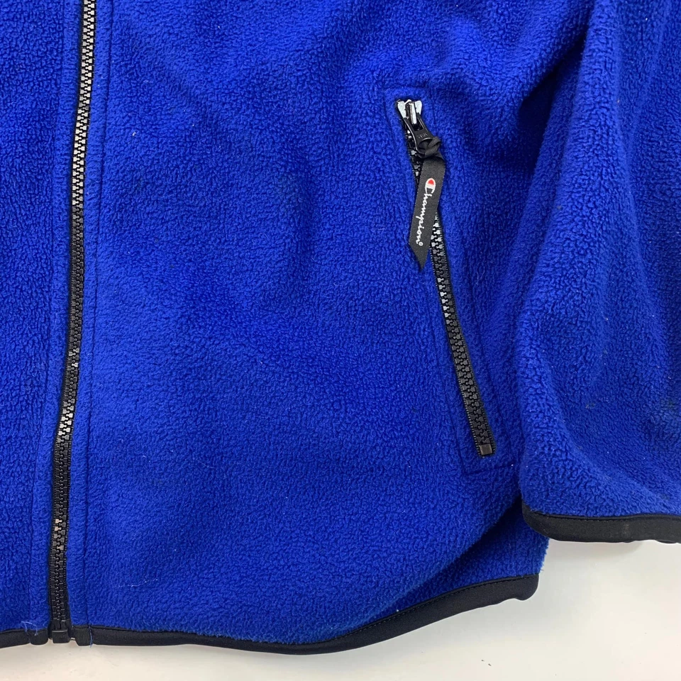 Women’s CHAMPION Oversized Medium Fleece / Blue / Zipped Pockets - Image 2 of 4