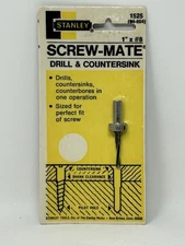 Vintage - NOS Stanley 04-604 Screw-Mate Drill Bit & Countersink 1" x #8 🇺🇸