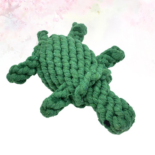 Green Hair Turtle Cotton Rope Toy Small Puppy Toys Dog Teeth Cleaning - Picture 8 of 12