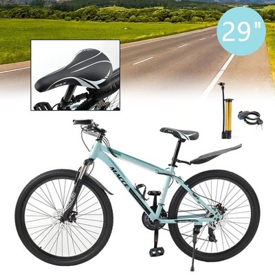 29'' wheels 21 speed double disc brake mountain bike MTB for adults Green
