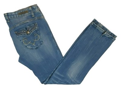 RE Rock for Express Jeans Size 10 Straight Leg Embellished Rock Star Metal Studs