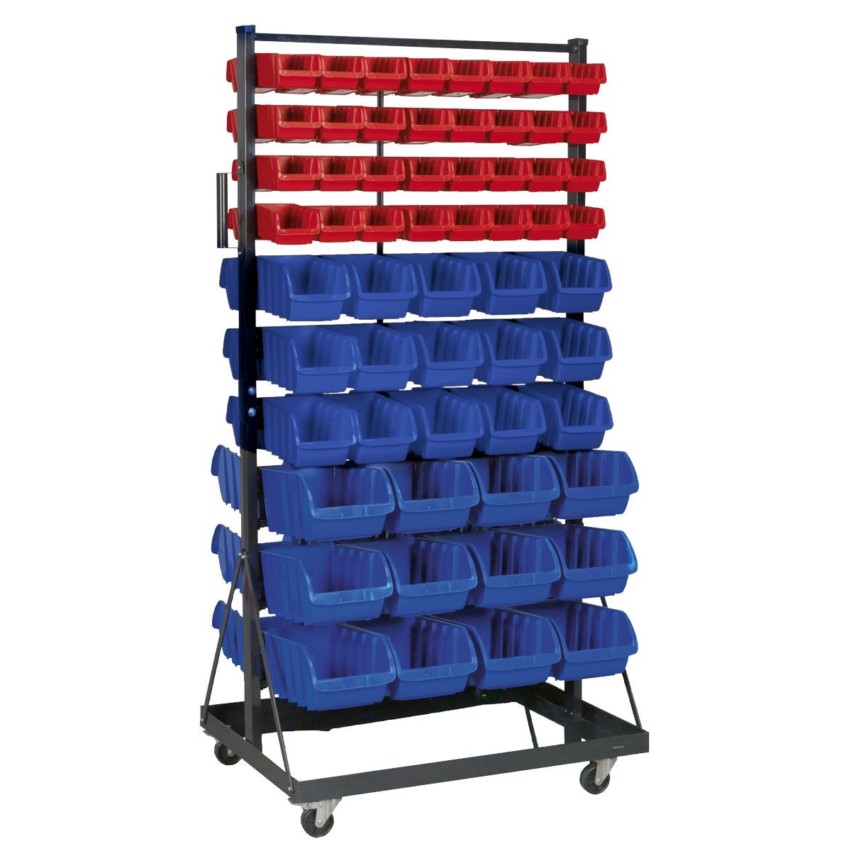 Sealey Mobile Bin Storage System And 118 Bins - Image 2