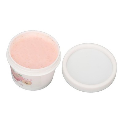 Body Scrub Peach Sugar Flavor Ice Cream Textur Hydrating Cleansing Gentle Scrub