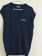 McBriar Taito Sweater Vest Men's Large Navy Blue V-Neck Knit USA Made