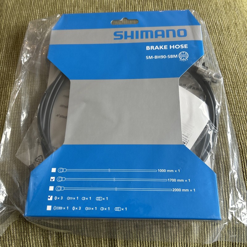 Shimano SM-BH90-SBM-A 1700mm Disc Brake Hose Kit Black for XTR XT SLX ALFINE