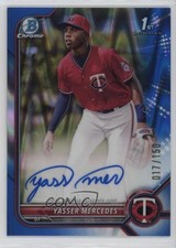 2022 Bowman Chrome Prospect Blue RayWave Refractor /150 Yasser Mercedes Auto w5p