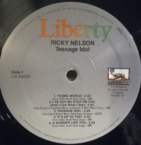 Ricky Nelson , Teenage Idol, (LP, Comp), NM or M-, 3623271093 - Image 3 of 4