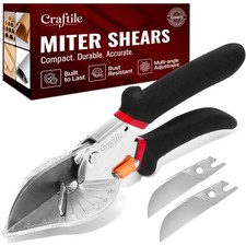 Multifunctional Miter Shears with 2 Stainless Steel Replacement Blades A