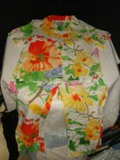 Jams World Hawaiian Button-Up Shirt /Pants 2 Pc Pant Set Floral Bold Women Sz XS