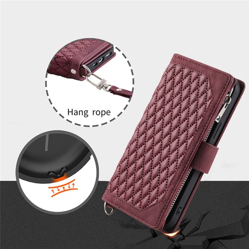 For iPhone 16 15 14 13 12 11 Pro Max 8 Plus Flip Leather Wallet Case Cover Strap - Picture 63 of 81