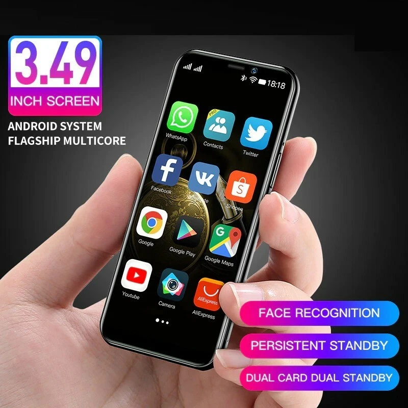 Small mini Android 9.0 smartphones cheap 4G Quad core Face ID cell phone 3GB RAM - Image 3 of 4