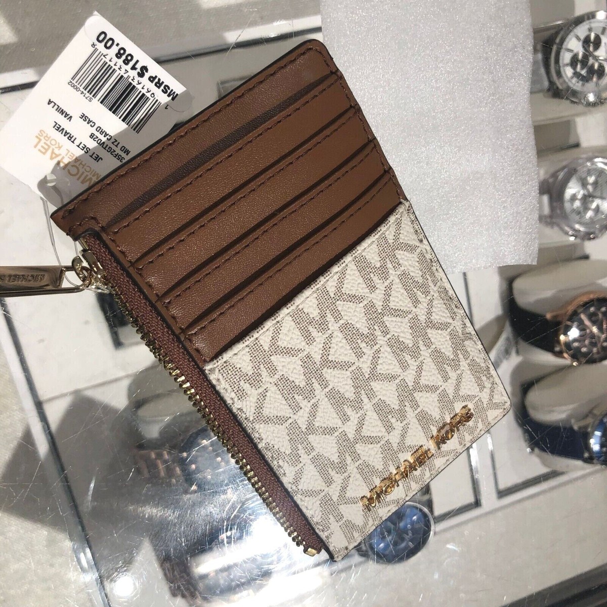 【MICHAEL KORS】 Jet Set Travel Card Case Michael Kors Jet Set Travel Medium Top Zip Card Case Wallet