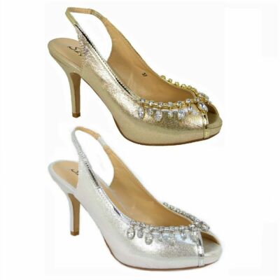 diamante mid heels