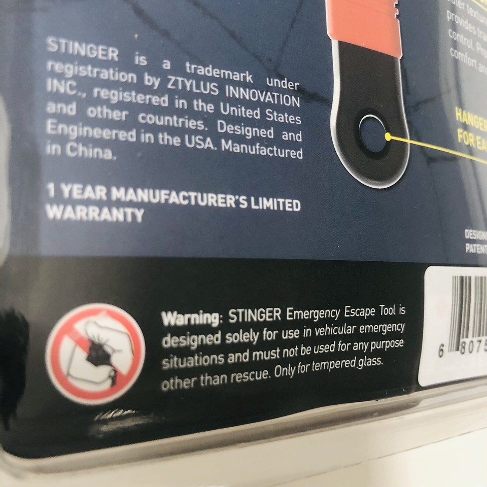 STINGER Super Duty Car Emergency Escape Tool, Glass Break, Seat Belt