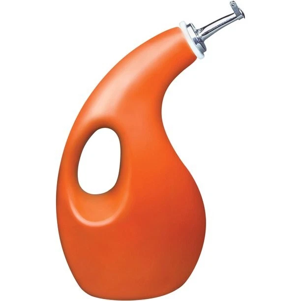 Orange Rachael Ray Solid Glaze Ceramics EVOO Olive Oil Bottle Dispenser w/ Spout