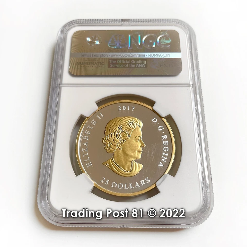 2017 CANADA - Great Seal of Canada Gilt Silver Coin - ER - NGC Proof 70 UC w/COA - Image 2 of 2