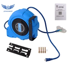 Retractable Extension Cord Reel Power Cord Reel 45FT 12AWG/3C SJTOW
