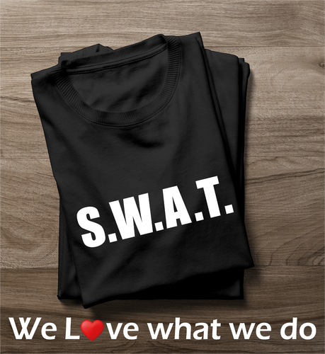 SWAT T-Shirt | Unisex Security FBI Fancy Dress Top | Combat Swat Police tshirt - Picture 2 of 13