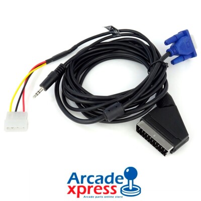 VGA to SCART 15Khz Molex ArcadeVGA Cable Mister FPGA Compatible w