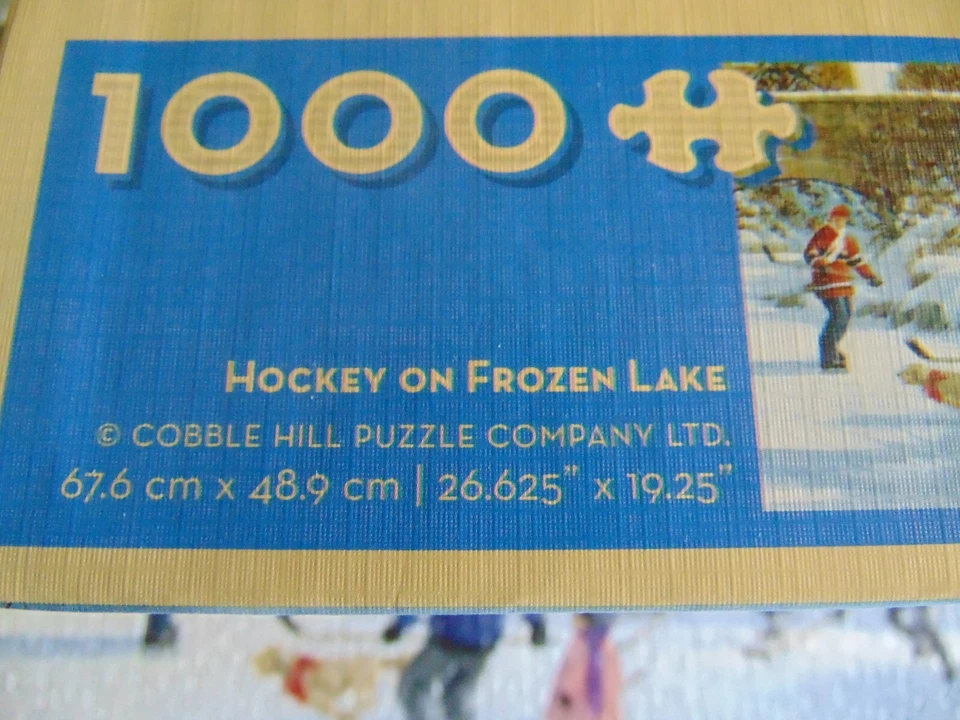 Rompecabezas Cobble Hill Hockey On Frozen Lake 1000 piezas - Completo Foto 4 de 4