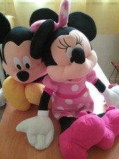 DISNEY MICKEY  MINNIE MOUSE 22" PLUSH TOYS/CUDDLE PILLOWS NEW/GREAT CONDITION 