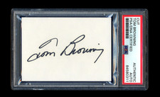 TOM BROWNING SIGNED MINT CUT PSA/DNA CINCINNATI REDS HOF 1990 WSC PERFECT GAME