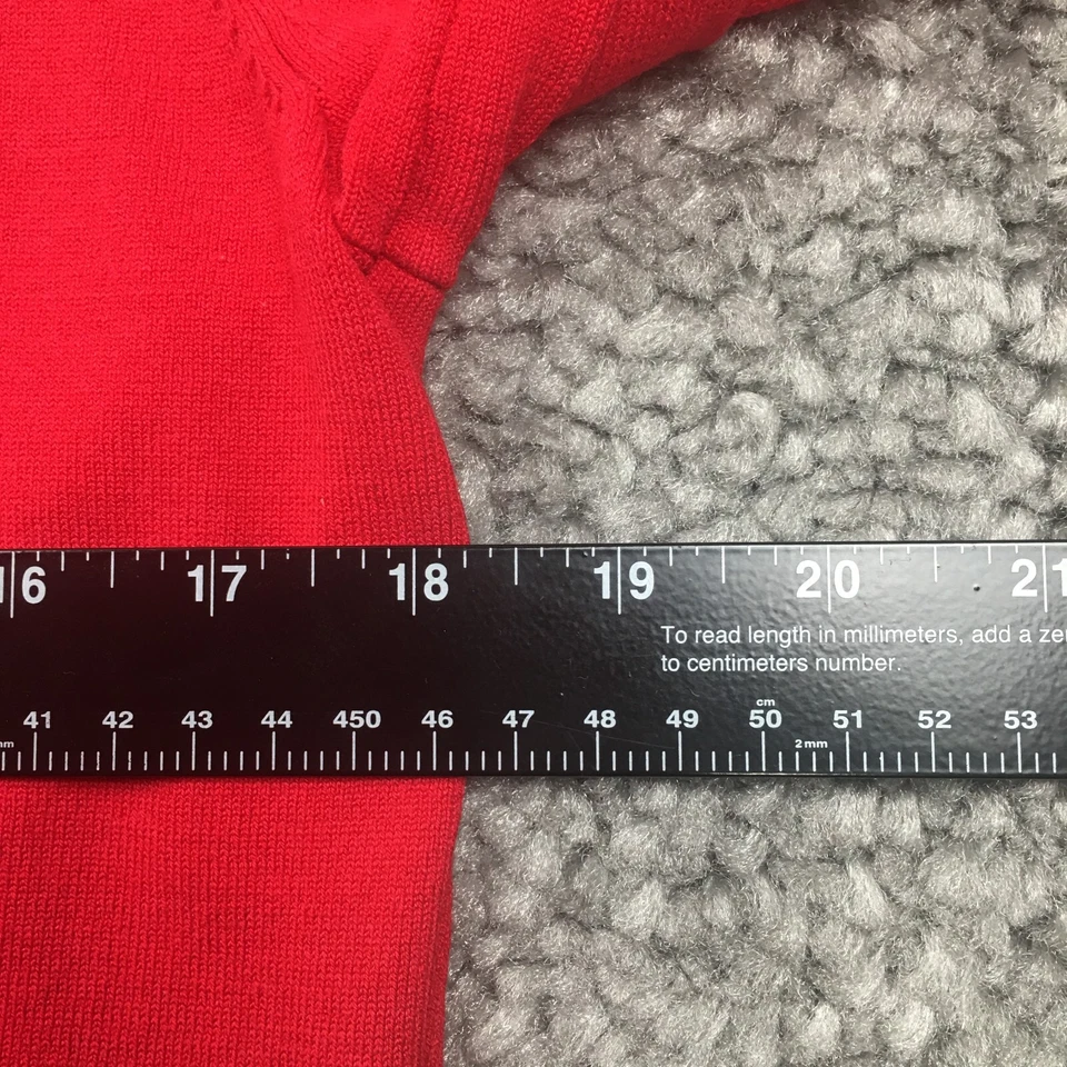 Suéter Spense para mujer mezcla de seda talla L rojo suéter cuello en V mangas 3/4 Foto 3 de 4