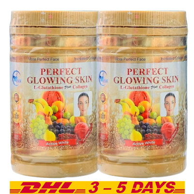 2xPHYTO Gluta Active White Perfect Glowing Skin L-GLUTATHIONE PLUS Collagen VitC