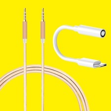Large Power USB C to 3.5mm Audio Jack DAC Aux to Aux Cable for Nokia 9 PureView