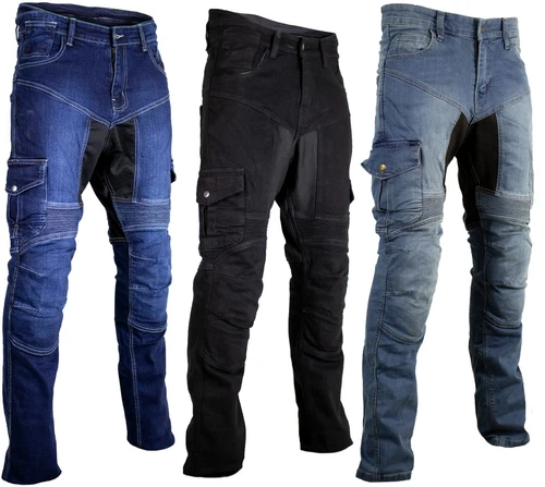 Mens Motorcycle Jeans Biker Jeans Cargo Jeans with Protectors Biker Motorbike Pants