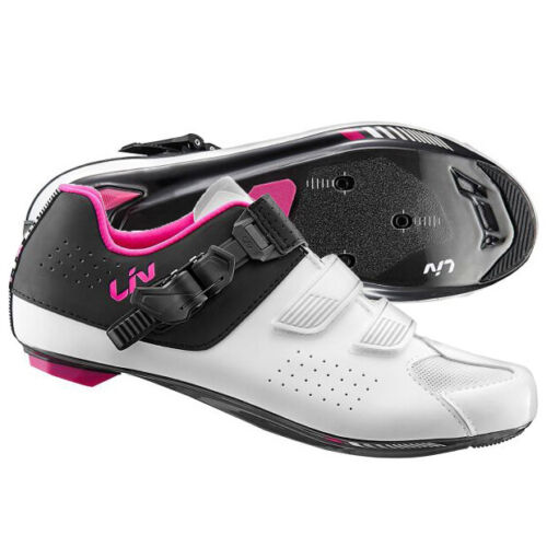 Zapatos de ciclismo de carretera Liv Mova para mujer - blancos/negros/rosa (EUR 36, 43) - Imagen 1 de 4