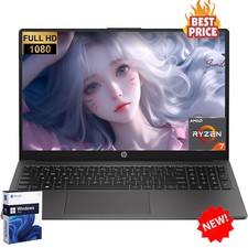 HP 255 G10 Student Laptop 15.6 in AMD Ryzen 7 UpTo 64GB RAM 4TB Windows 11 Pro