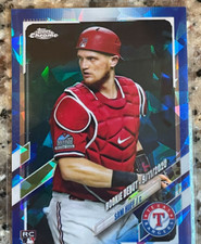 🔥2021 Topps Chrome Update Sapphire US71 Sam Huff - Texas Rangers RD RC